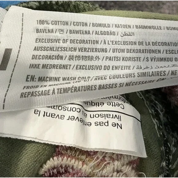 Vtg Y2K Abercrombie Floral Embroidered Green Utility Jacket | Military Boho Twee - Picture 13 of 14